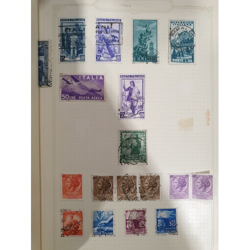 210 - A stamp album containing 19th century and later rare stamps. UK shipping £14.