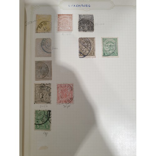 210 - A stamp album containing 19th century and later rare stamps. UK shipping £14.