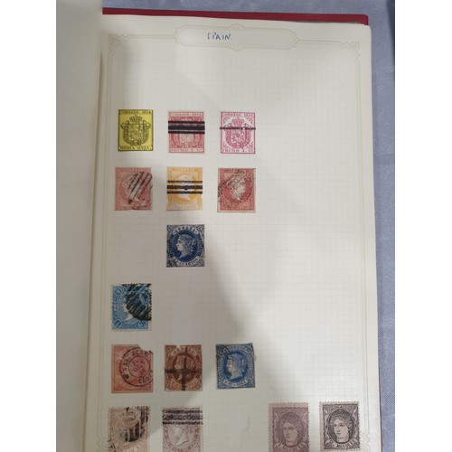 210 - A stamp album containing 19th century and later rare stamps. UK shipping £14.