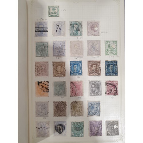 210 - A stamp album containing 19th century and later rare stamps. UK shipping £14.