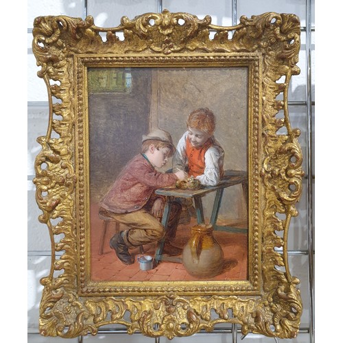 216 - William Emsley (1819-1906): a pair of oil on panel paintings 