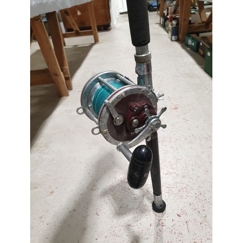 224 - A sea fishing rod and reel. No shipping. Arrange collection or your own packer and shipper, please.