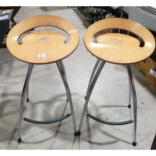 250 - A pair of Lyra stools. No shipping. Arrange collection or your own packer and shipper, please.