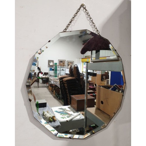 387A - An early 20th century mirror, length 20.5