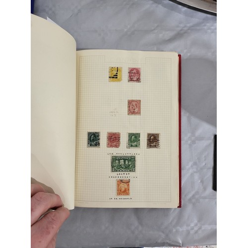 211 - A stamp album containing Penny Reds and one other book containing antique American stamps. UK shippi... 