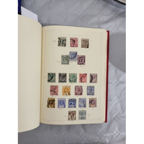 211 - A stamp album containing Penny Reds and one other book containing antique American stamps. UK shippi... 