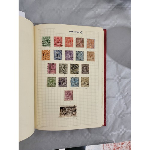 211 - A stamp album containing Penny Reds and one other book containing antique American stamps. UK shippi... 