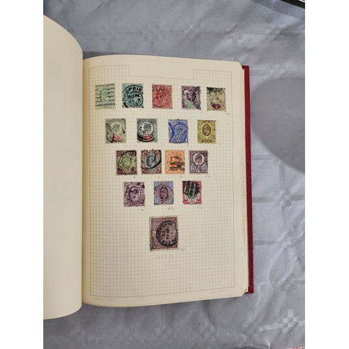 211 - A stamp album containing Penny Reds and one other book containing antique American stamps. UK shippi... 