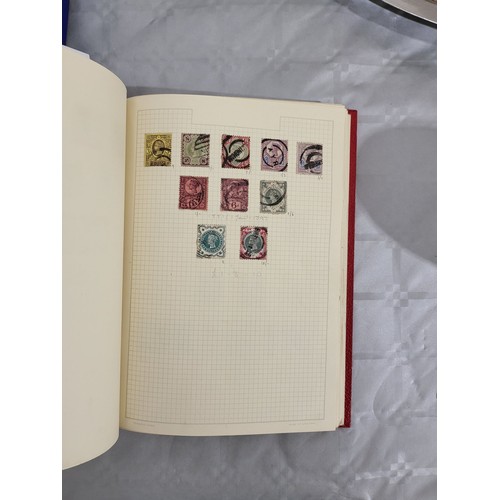 211 - A stamp album containing Penny Reds and one other book containing antique American stamps. UK shippi... 