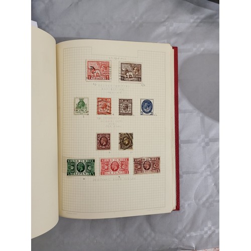 211 - A stamp album containing Penny Reds and one other book containing antique American stamps. UK shippi... 