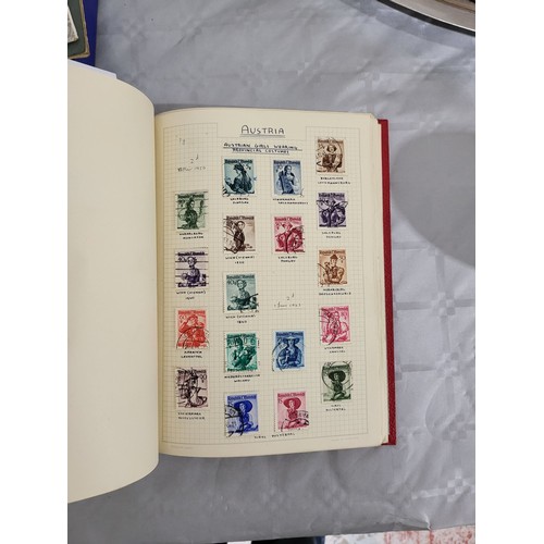 211 - A stamp album containing Penny Reds and one other book containing antique American stamps. UK shippi... 