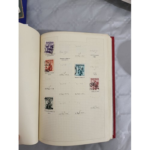 211 - A stamp album containing Penny Reds and one other book containing antique American stamps. UK shippi... 