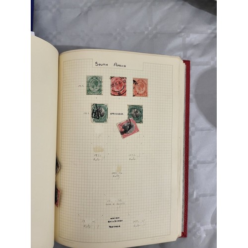 211 - A stamp album containing Penny Reds and one other book containing antique American stamps. UK shippi... 