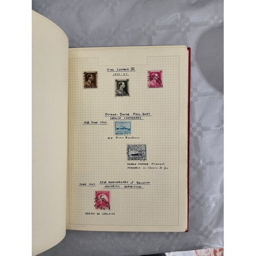 211 - A stamp album containing Penny Reds and one other book containing antique American stamps. UK shippi... 