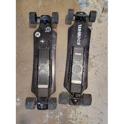 249 - A pair of Koowheel electric skateboards. No shipping. Arrange collection or your own packer and ship... 