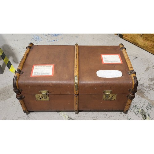 227 - A vintage travelling trunk, length 30.5