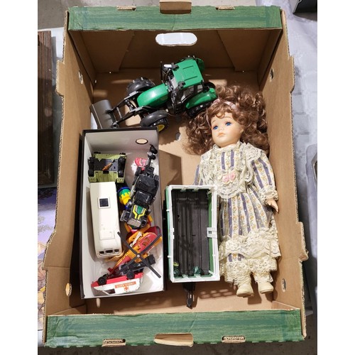 374 - A box of toys. UK shipping £14.