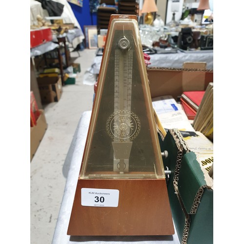 30 - A vintage German metronome. UK shipping £14.