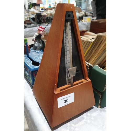 30 - A vintage German metronome. UK shipping £14.