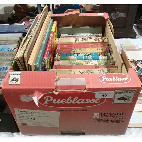 40 - A box of children's books including Enid Blyton. UK shipping £14.