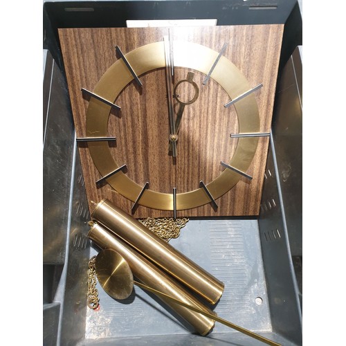 53 - A retro weight driven wall clock. UK shipping £14.