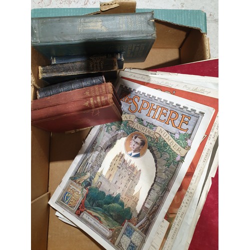 51 - A box of vintage books and periodicals. UK shipping £14.