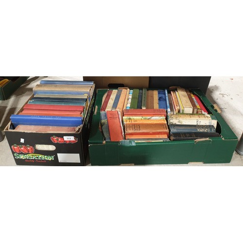 111 - Two boxes of vintage books. No shipping.  Arrange collection or your own packer and shipper, please.