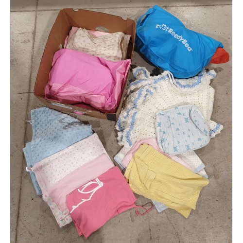 107 - A box of children's blankets. No shipping. Arrange collection or your own packer and shipper, please... 