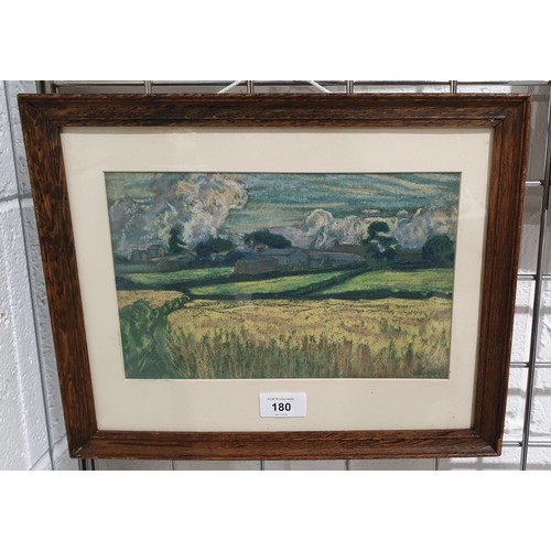 180 - George Anderson Short (Halifax artist): a mixed media landscape, 6.5