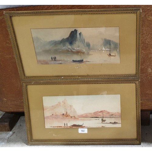 182 - M. Pellazzi: a pair of Venetian watercolours, 6