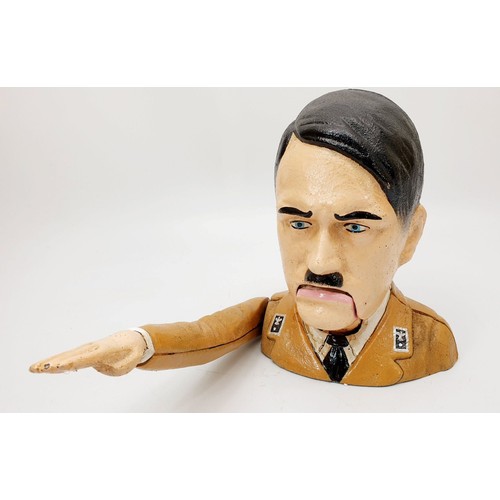 202 - A novelty cast iron nutcracker model as Adolph Hitler, height 6.75