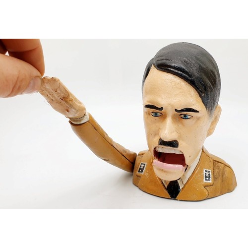 202 - A novelty cast iron nutcracker model as Adolph Hitler, height 6.75