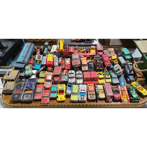 466 - A selection of vintage toy vehicles including Dinky. UK shipping £14.