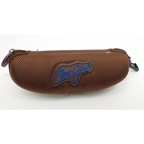 334 - A pair of Maui Jim sunglasses with hard and soft case. UK shipping £14.