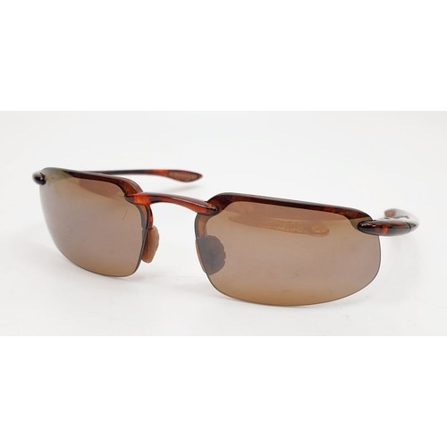 334 - A pair of Maui Jim sunglasses with hard and soft case. UK shipping £14.