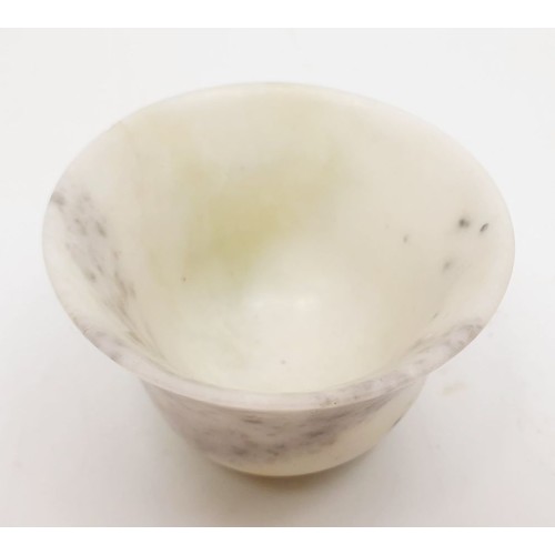 336 - An antique Chinese mutton jade bowl, height 1.25