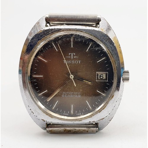 344 - A vintage gentleman's automatic Tissot Seastar wrist watch, working order. UK shipping £14.