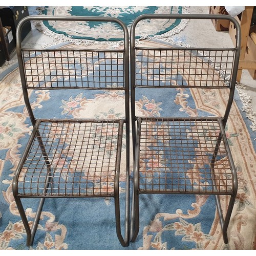 281 - A pair of industrial style chairs. No Shipping. Arrange collection or your own packer and shipper, p... 