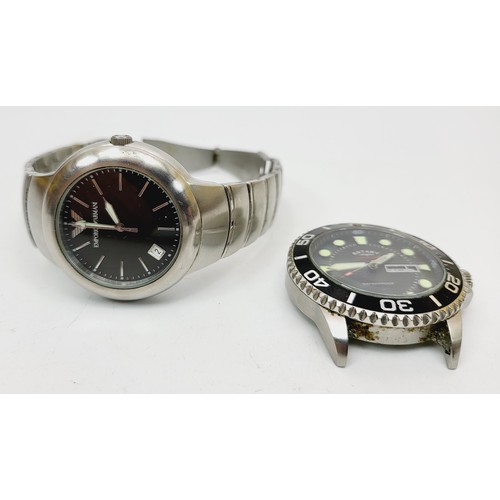 348 - A gentleman's stainless steel Rotary Chronospeed diving watch, working order together with a gentlem... 