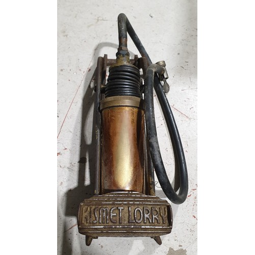 482 - A vintage Kismet Lorry Foot pump. No shipping. Arrange collection or your own packer and shipper, pl... 