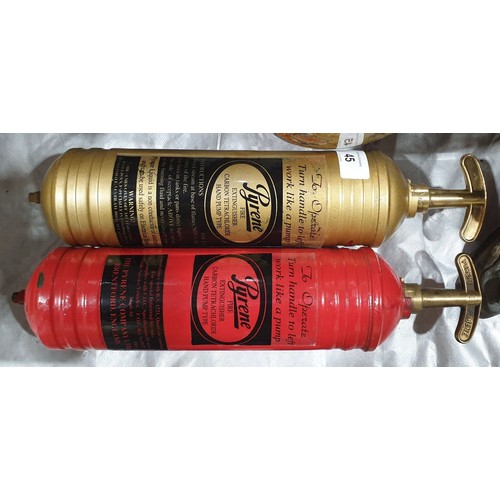 45 - Two vintage fire extinguishers. UK shipping £14.