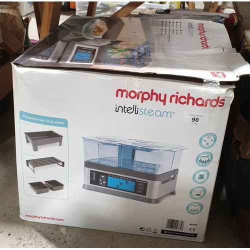 90 - A new in box Morphy Richards Intellisteam cooker. No shipping. Arrange collection or your own packer... 