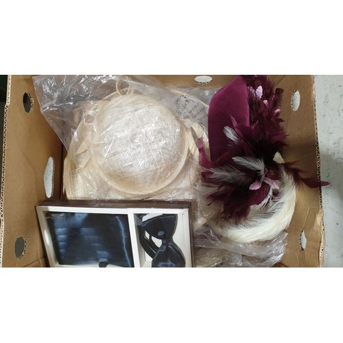 92 - A box of ladies hats.  UK shipping £14.