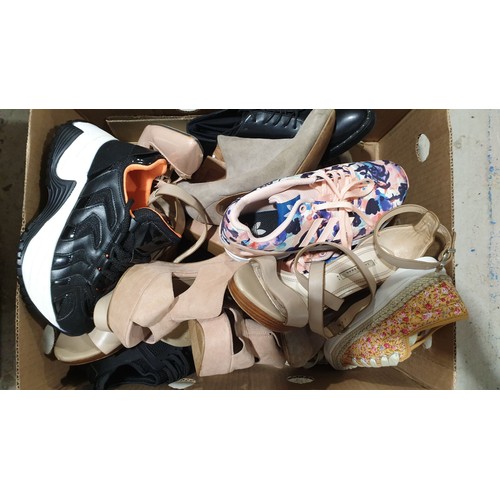 93 - A box of ladies shoes including Zara. No shipping. Arrange collection or your own packer and shipper... 