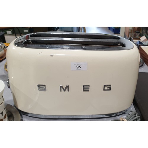 95 - A Smeg toaster A/F. No shipping. Arrange collection or your own packer and shipper, please.