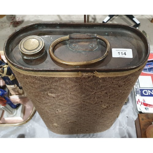 114 - An antique P&O copper foot warmer, length 18