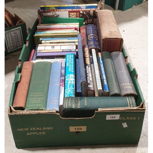 184 - A box of vintage and later books. No shipping. Arrange collection or your own packer and shipper, pl... 