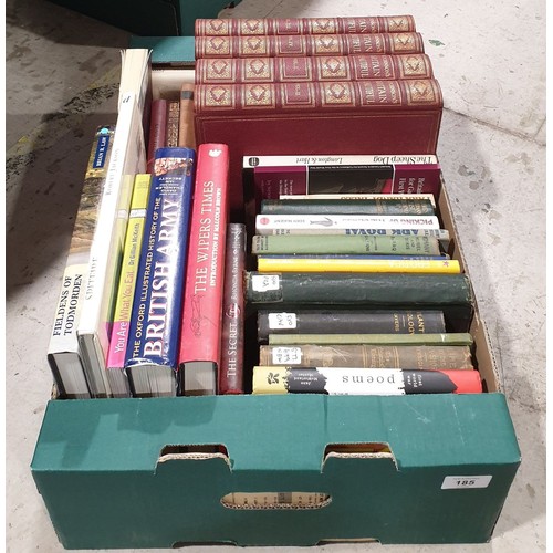 185 - A box of vintage and later books. No shipping. Arrange collection or your own packer and shipper, pl... 