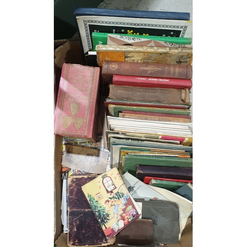 188 - A box of vintage books and ephemera. No shipping. Arrange collection or your own packer and shipper,... 