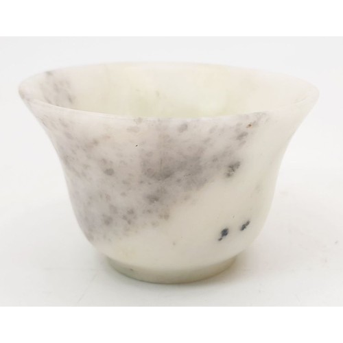 327 - An antique Chinese mutton jade bowl, height 1.25